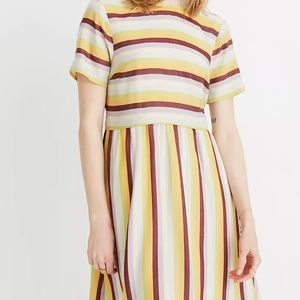 Striped Scoop-Back Dress